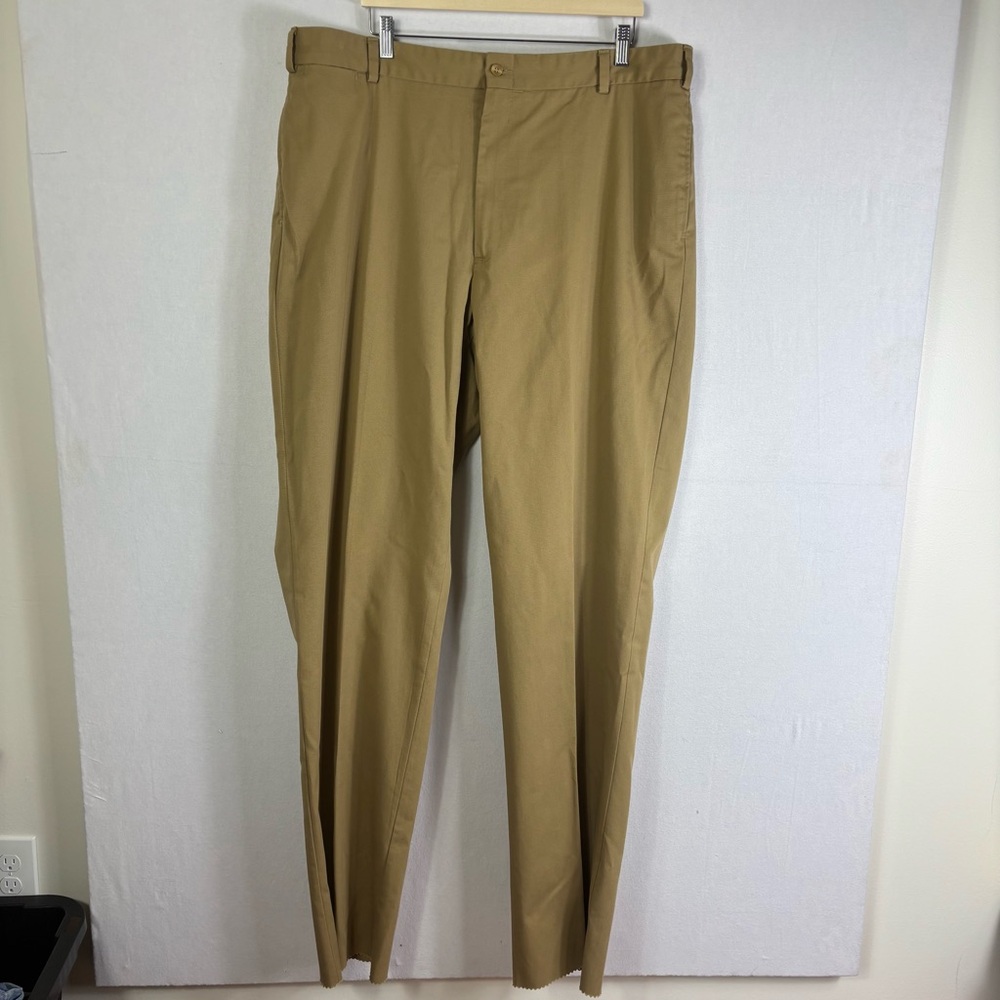 Bills Khakis Pants 42 NWT Tan USA Cotton Twill M1 Plain Flat Front Relaxed Fit